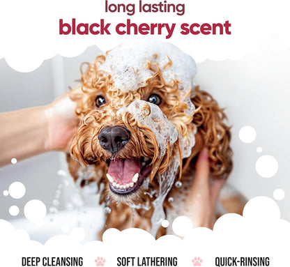 Black Cherry Dog Shampoo by Buddycare | Deep Cleansing Shampoo for Dogs | Black Cherry Scented |