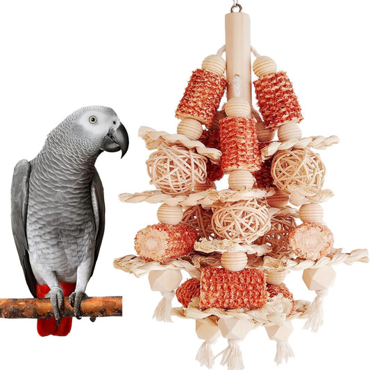 Bird Toys, Natural Corn Stick Parrot Toys Hanging in Bird Cages，for Small and Medium-Sized