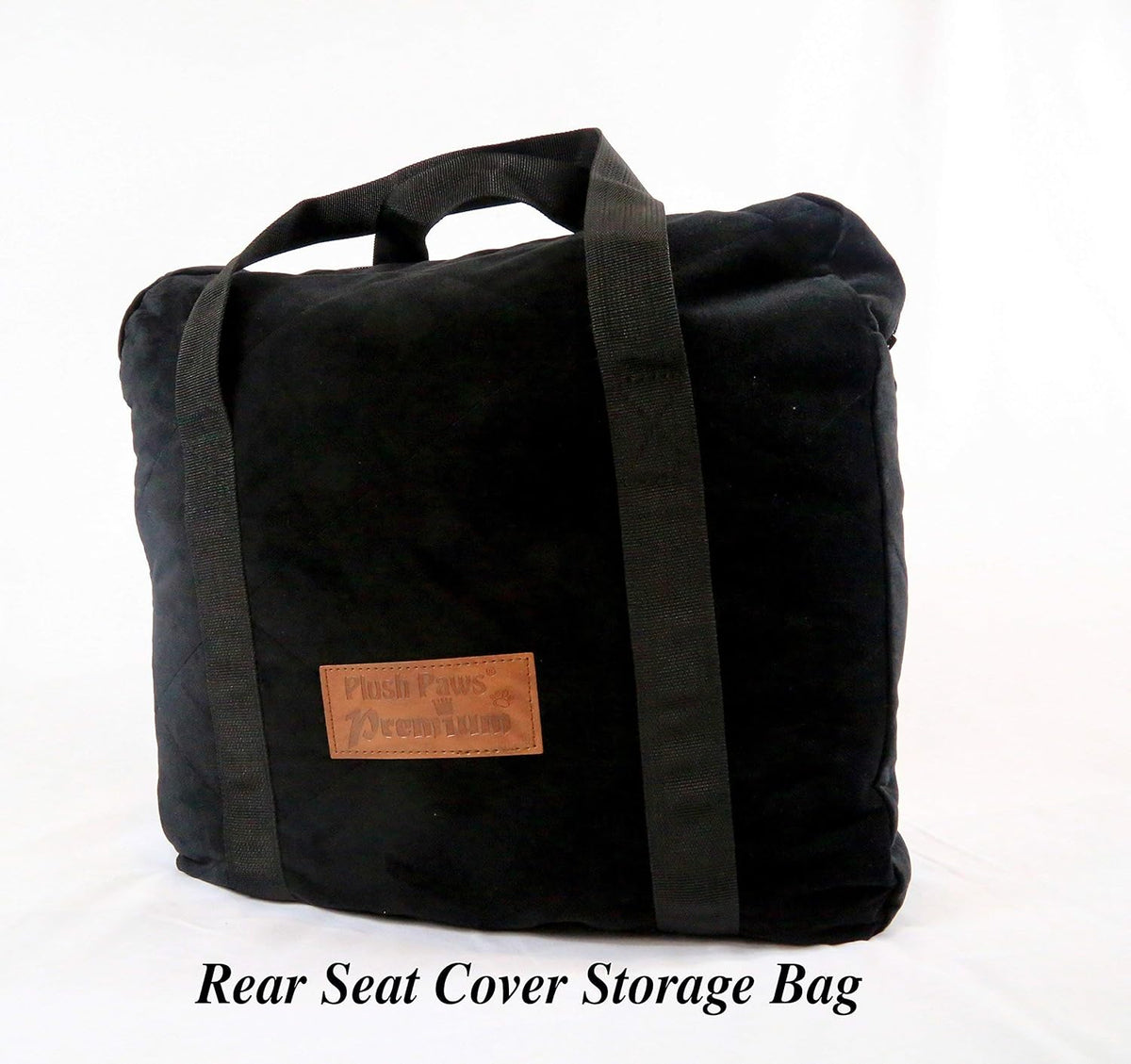 Plush Paws Products Velvet Rear Car Seat Protector w/o Hammock | Washable & Waterproof Back Seat
