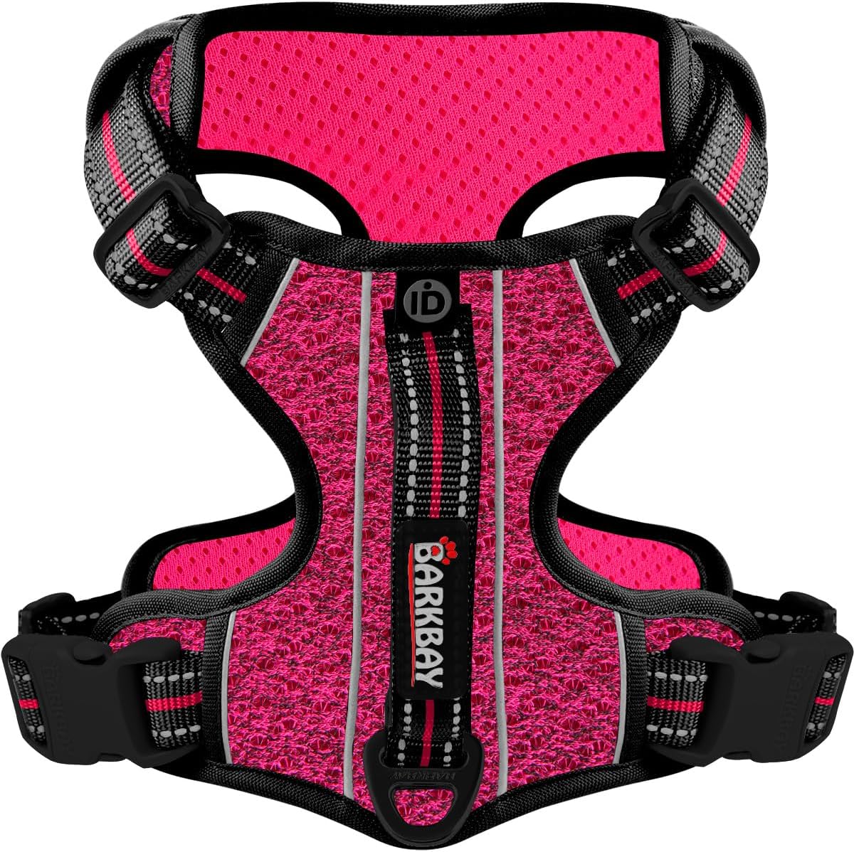 BARKBAY Dog Harness No Pull with ID Tag Pocket - Heavy Duty, Reflective, Easy Control for Large