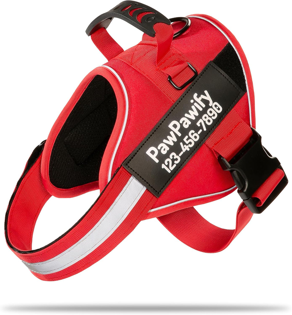 PawPawify Custom No Pull Dog Harness with Name and Phone Number, Heavy Duty Personalized Pet Vest