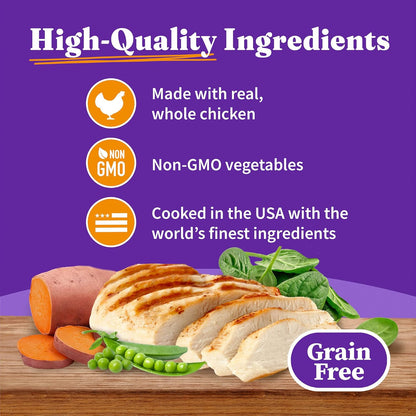 Halo Wet Cat Food Whole Chicken Recipe, Grain Free Wet Cat Pate, Canned Cat Food for Extra