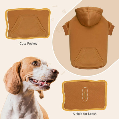 Dog Hoodie Dog Sweaters for Small Dogs Dog Sweater Solid Soft Brushed Fleece Dog Clothes Dog Hoodie