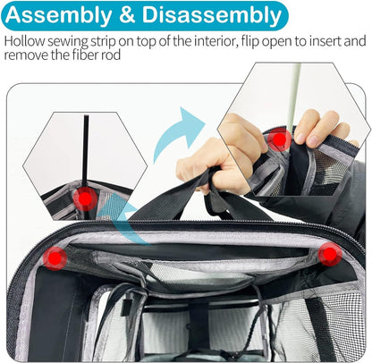 Dog Carriers for Small Dogs, Cat Carrier Travel, Expandable, Collapsible, 900D High Density Oxford
