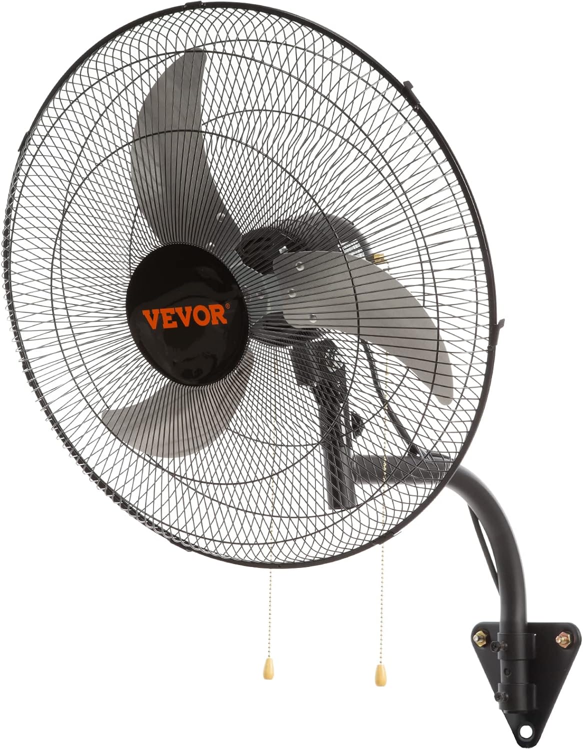 VEVOR 20 inch Wall Mount Fan Oscillating, 3-speed High Velocity Max. 4650 CFM Industrial Wall Fan
