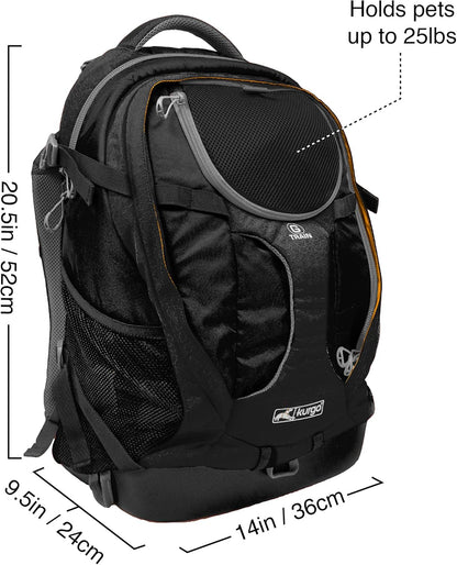 Kurgo G-Train - Dog Carrier Backpack for Small Pets - Cat & Dog Backpack for Hiking, Camping or