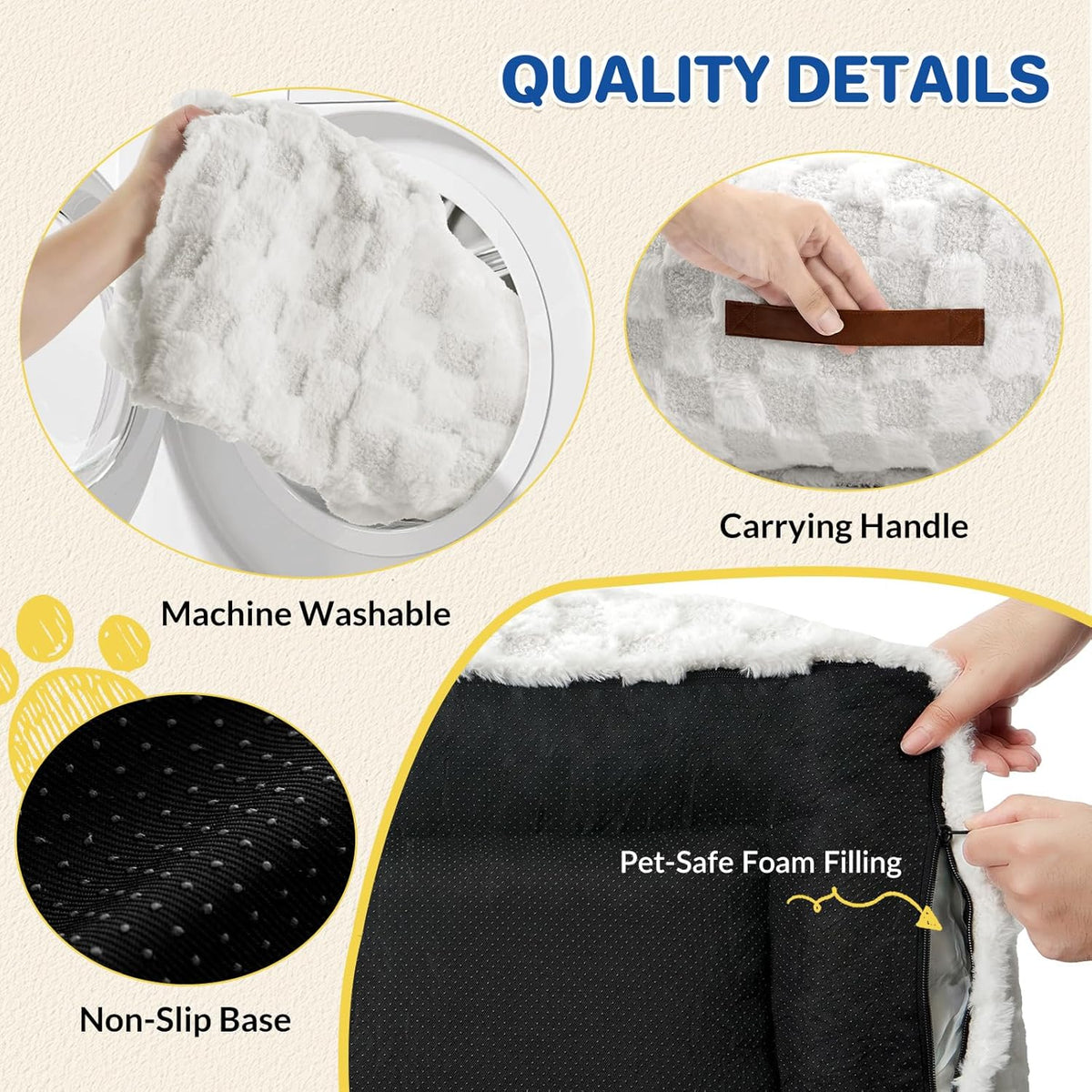 Large Dog Bed Sofa, Fluffy Pet Bed for Medium and Large Dogs, Supportive Dog Couch Sofa for Dogs