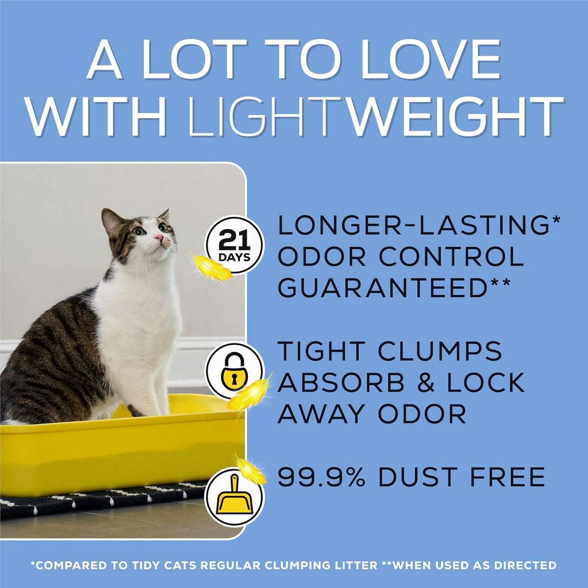 Purina Tidy Cats LightWeight Free and Clean Unscented, Multi-Cat, Clumping, 99.9 Percent Dust Free