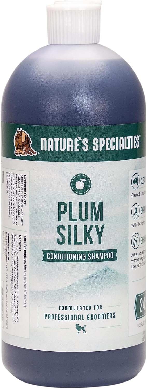 Nature's Specialties Plum Silky Ultra Concentrated Dog Shampoo Conditioner, Makes up to 6 Gallons
