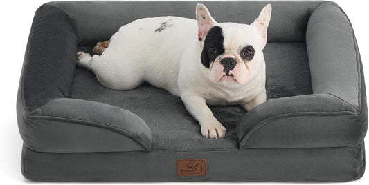 Bedsure Orthopedic Dog Bed Medium Size Dogs - Washable Medium Dog Cat Bed Waterproof, Comfort Pet