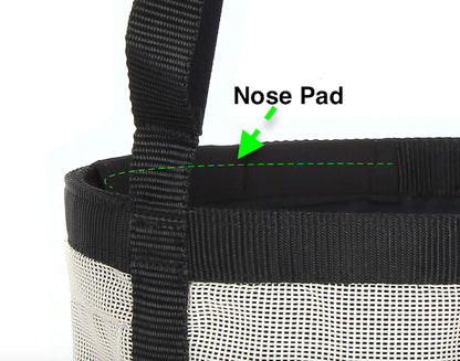 Majestic Ally Horse Feed Bag, Heavy Duty Nylon Mesh Grain Feed Bag, Adjustable Strap with Durable