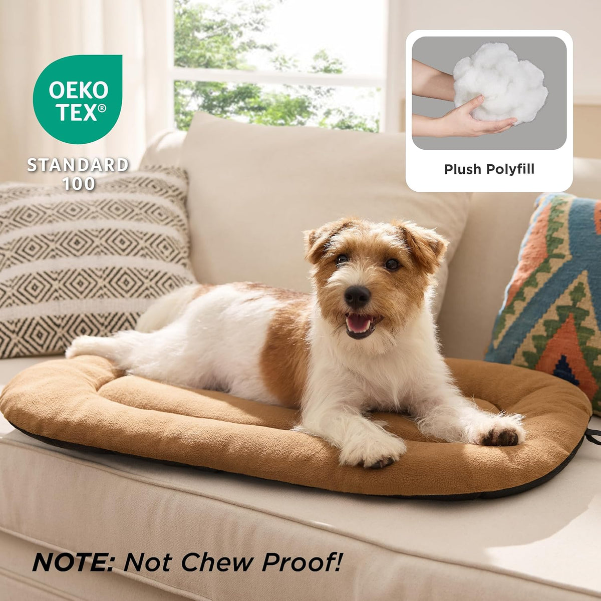 Bedsure Washable Dog Crate Pad for Small Dogs, Anti-Slip Puppy Kennel Dog Bed for Crate - Ultra