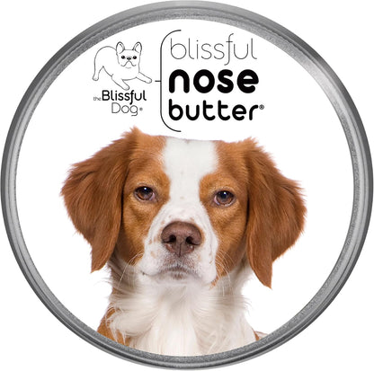 The Blissful Dog Brittany Spaniel Nose Butter for Dry, Cracked Skin, Lick-Safe Dog Nose Balm with