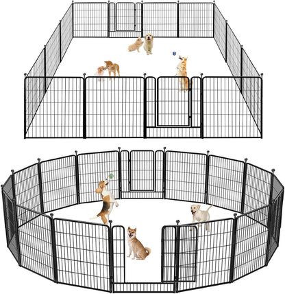 Dog Playpen 32 inch 20 Panels Indoor Outdoor Dog Pen for Medium/Small Dogs Heavy Duty Metal Dog