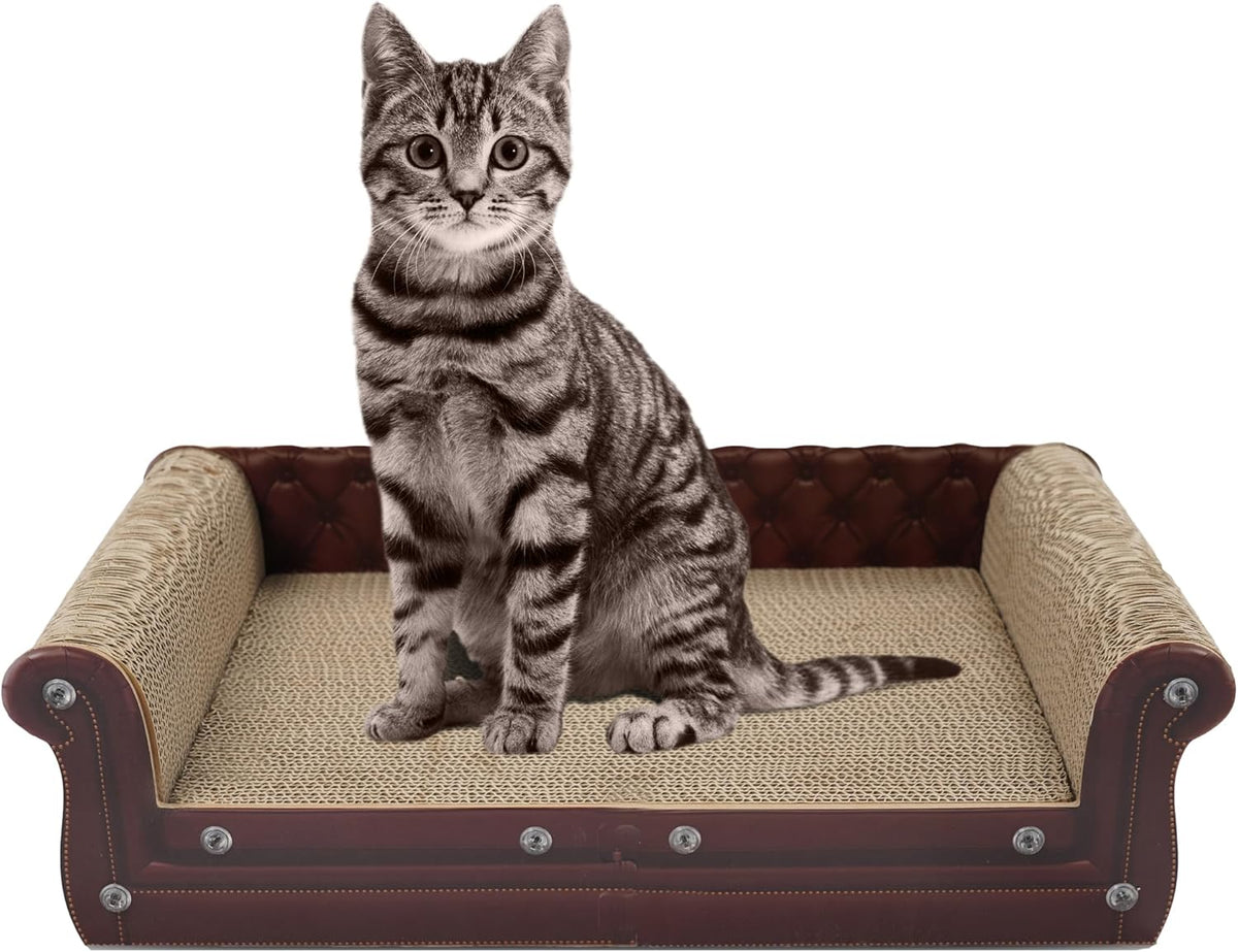 Scratching Sofa, Couch Shaped Thick Scratching Cardboard, Lounge Bed for Indoor Rest&Play, Sofa