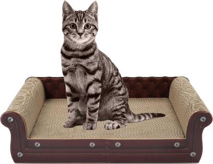 Scratching Sofa, Couch Shaped Thick Scratching Cardboard, Lounge Bed for Indoor Rest&Play, Sofa