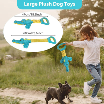 Dog Toys Cute Alligator Dog Toy Tough Plush Puppy Toy for Playtime, Training & Tug of War