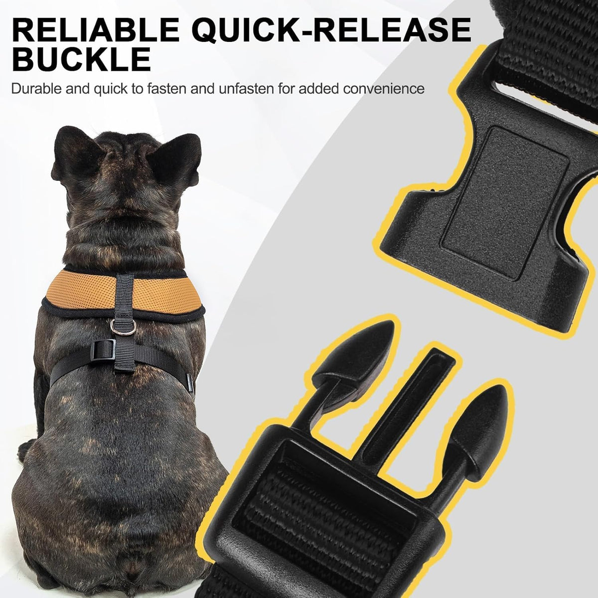 BINGPET No Pull Dog Harness,Soft Mesh Breathable All Weather Vest Harness,Safety Protection Design