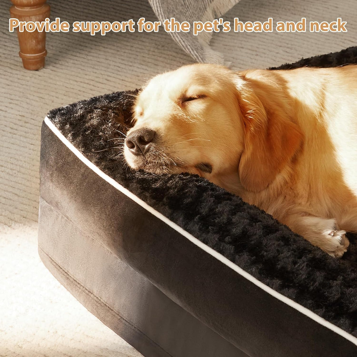 BFPETHOME Orthopedic Dog Beds for Large Dogs-Waterproof Sofa Dog Bed with Removable Washable Cover