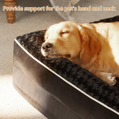 BFPETHOME Orthopedic Dog Beds for Large Dogs-Waterproof Sofa Dog Bed with Removable Washable Cover