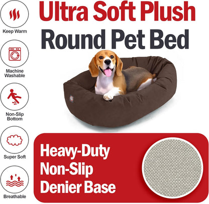 Majestic Pet 32 Inch Suede Shredded Memory Foam Mix Calming Medium Dog Bed Washable 32x23x7 (Inch)