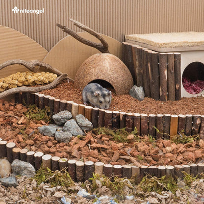 Niteangel Natural Coco/Cork Hamster Bedding Pet Litter for Dwarf Syrian Hamsters, Gerbils, mices