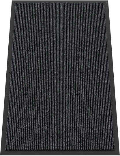 Indoor Outdoor Door Mat, 5’ x 3' Doormat for Entryway, Rubber Backing Non Slip Front Door Mat
