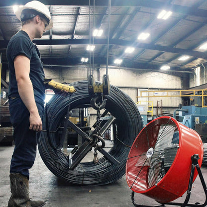 Maxx Air 24" Industrial Fan Heavy Duty - Rugged Drum Fan for Workshop - Powerful Shop Fans Heavy
