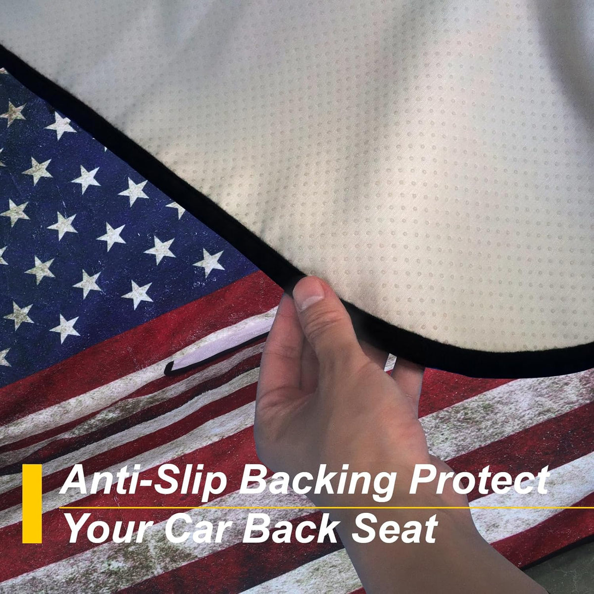 Back Seat Cover for Car Trucks Van SUV,Waterproof Rear Bench Towel Seat Covers for Dogs and