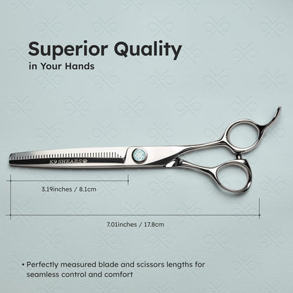 8” Dog Grooming Scissors – VG10 Japanese Steel Professional Pet Thinning Shears for Cats & Dogs |