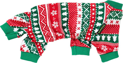 Fitwarm Dog Christmas Outfit, Holiday Pet Clothes for Small Dogs Boy Girl, Festive Pajamas with