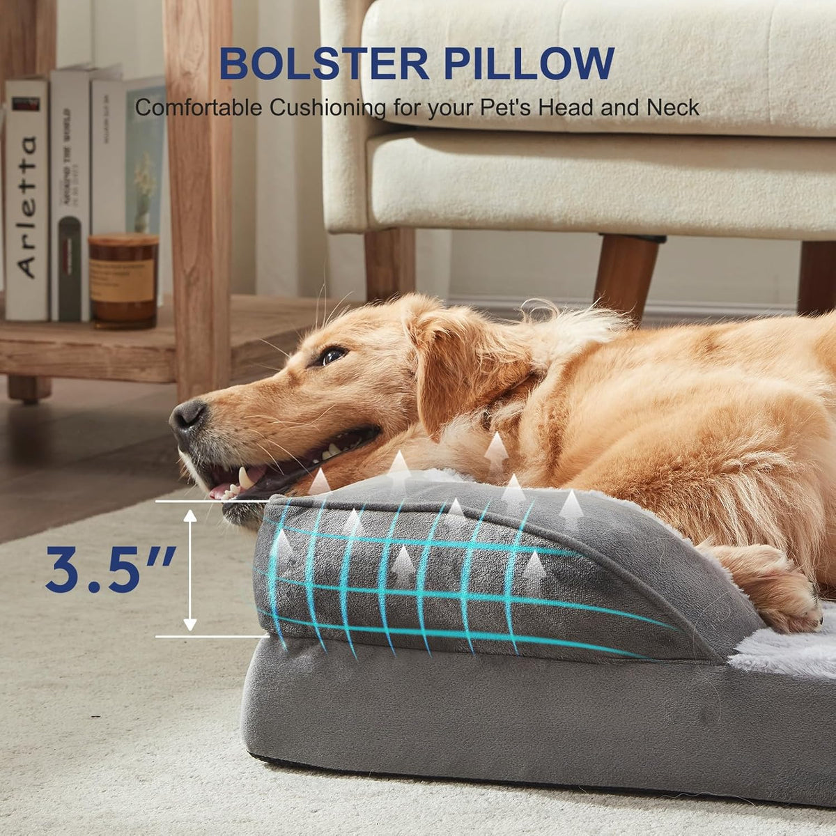 FURTIME Orthopedic Small Dog Beds - Waterproof Ultra Comfy Supportive Foam Pet Couch with Removable