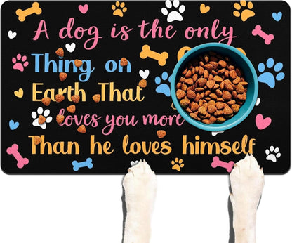 Pet Feeding Mat for Floors Waterproof Dog Mat for Food and Water Absorbent Quick Dry Non Slip mat
