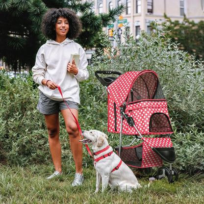 MoNiBloom 3 Wheels Pet Dog Cat Stroller for Small Medium Dogs Cats, Foldable Jogger Stroller