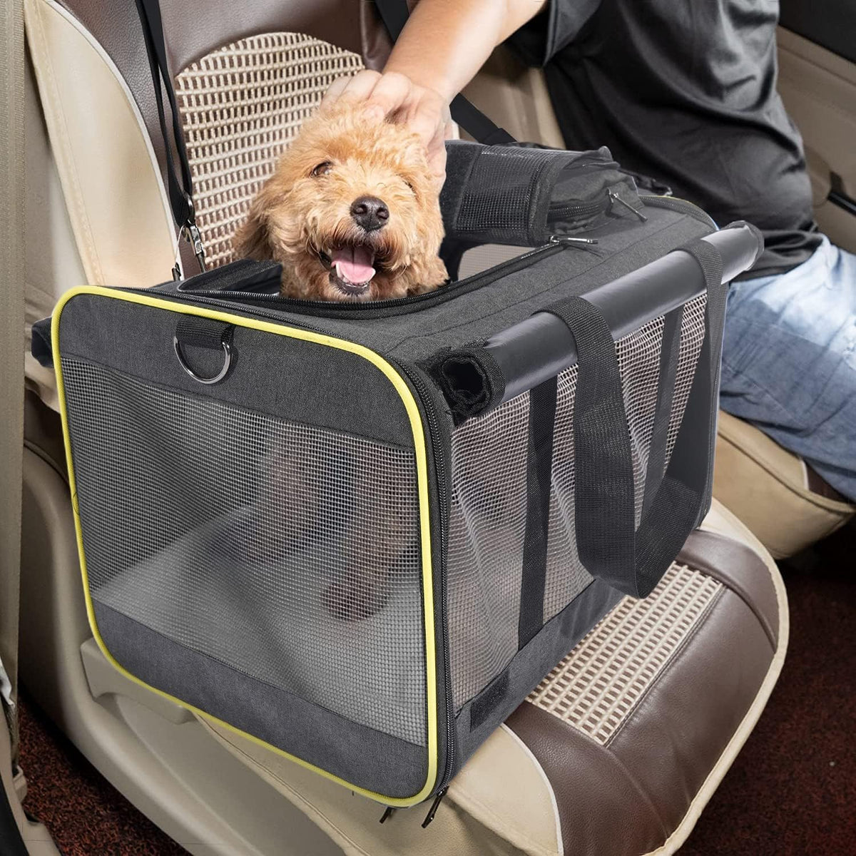 Cat Carriers for Large Cats 20 lbs+ Soft Pet Carrier for Small Dog/Durable 2 Kitty Travel