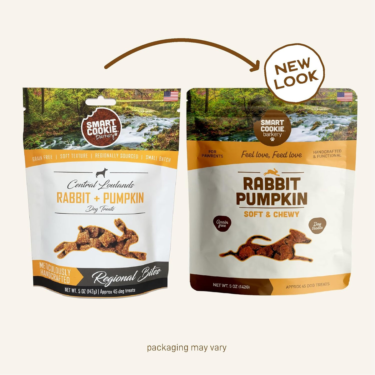 Smart Cookie All Natural Dog Treats - Rabbit & Pumpkin - Training Treats for Dogs & Puppies with