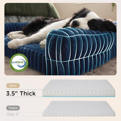 Bedsure Orthopedic Dog Beds for Extra Large Dogs, Waterproof Memory Foam XL Pet Bed with Sides