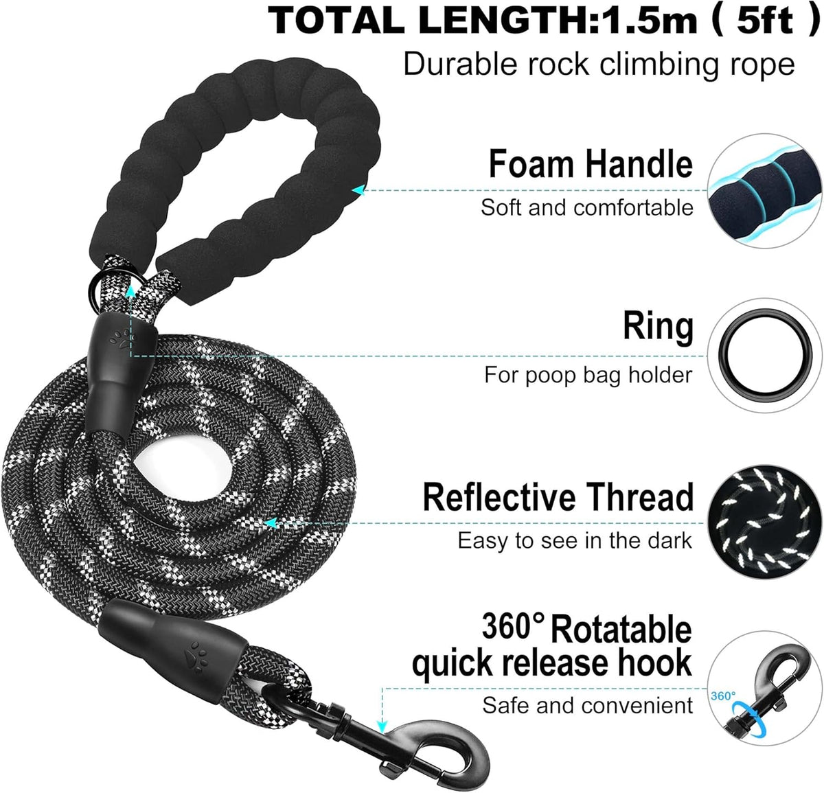 haapaw Dog Harness with Leash Set, No Pull Adjustable Reflective Step-in Puppy Harness with