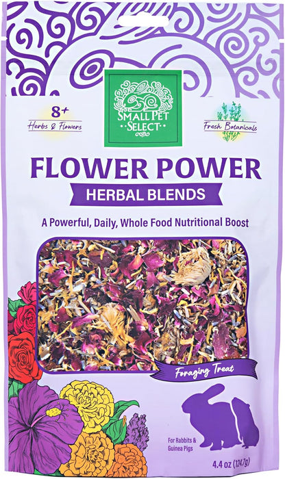 Small Pet Select - Flower Power Herbal Blend, a Natural Herbal Treat for Rabbits and Guinea Pigs