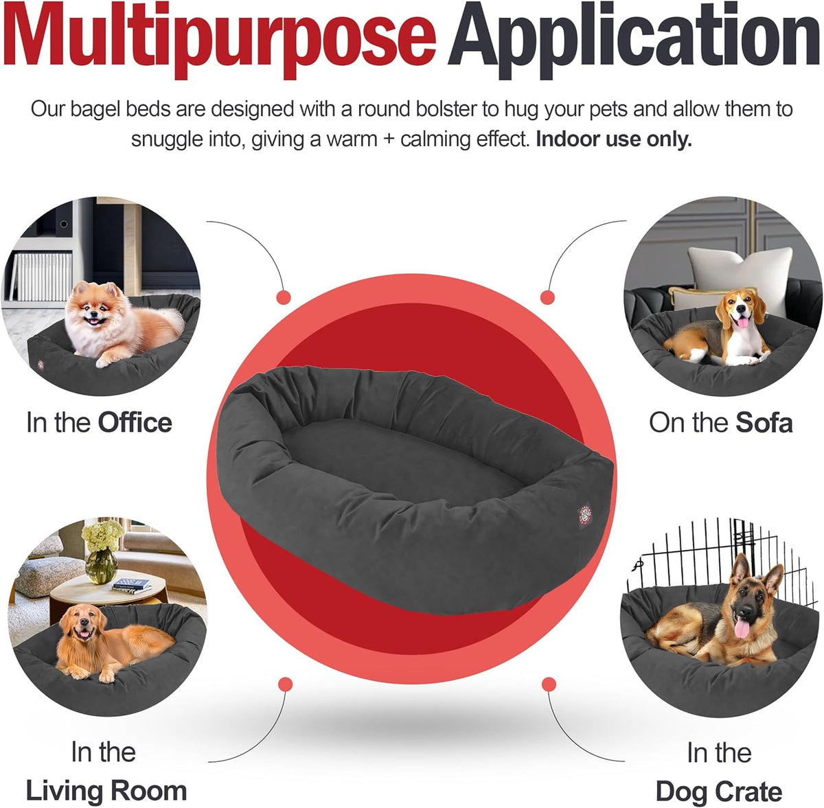 Majestic Pet 24 Inch Suede Shredded Memory Foam Mix Calming Small Dog Bed Washable 24 x 19 x 7