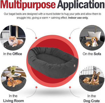 Majestic Pet 24 Inch Suede Shredded Memory Foam Mix Calming Small Dog Bed Washable 24 x 19 x 7