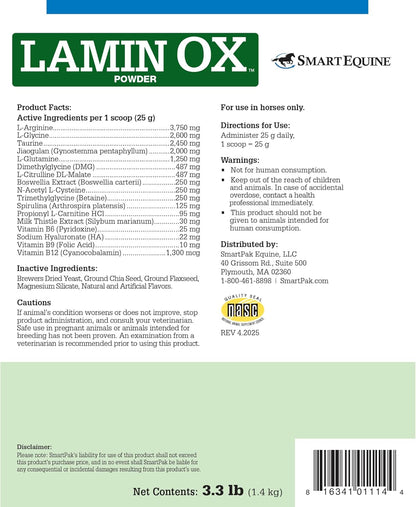 Uckele by SmartEquine LaminOX Powder | Hoof Support for Horses | Supports Healthy Laminae | Horse