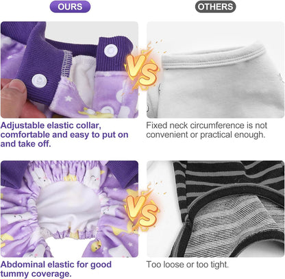 BEAUTYZOO Dog Pajamas Small Sized Dog, Summer Doggie Pajamas for Boy Girl, Soft Strechy Cotton