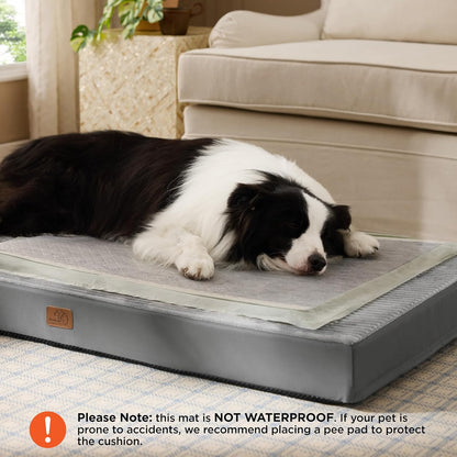 Bedsure XL Dog Bed for Crate - Large Orthopedic Pet Beds with Removable Machine Washable Cover, Egg