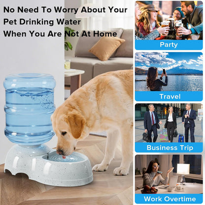 Kenond Water Dispenser Station for Large Dogs,3 Gallon/11L Gravity Automatic Feeder, Dog Water Bowl