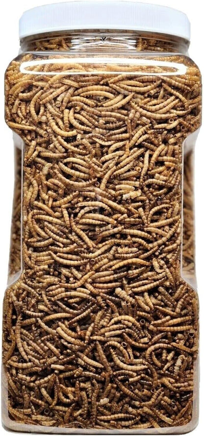Aquatic Foods Inc. Mealworms- Freeze Dried Mealworms for Tropical Fish, Pond Fish, Reptiles