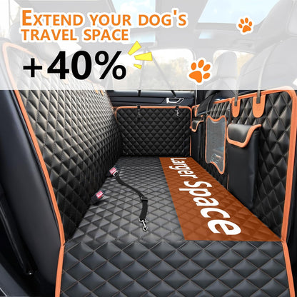 Back Seat Extender for Dogs,Dog Car Seat Cover for Back Seat with Hard Bottom Holds 500 lbs,Car