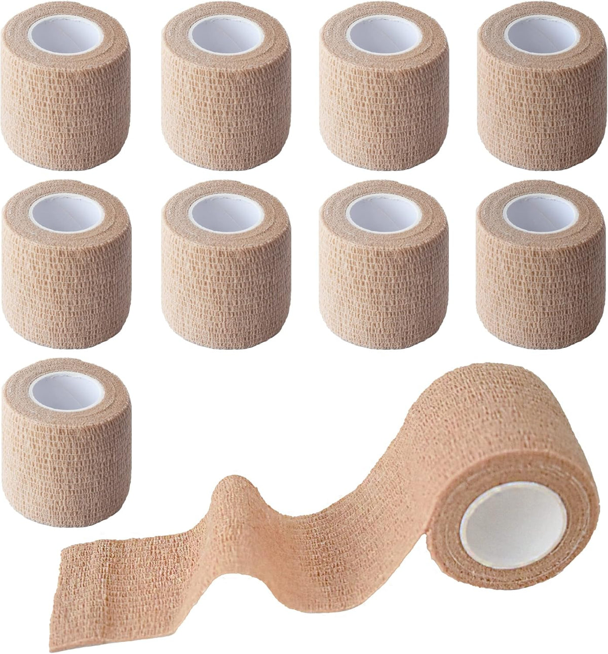 9 Pack 2" x 5 Yards Self Adhesive Bandage Wrap Self Stick Wrap for Ankle, Wrist, Finger, Sports