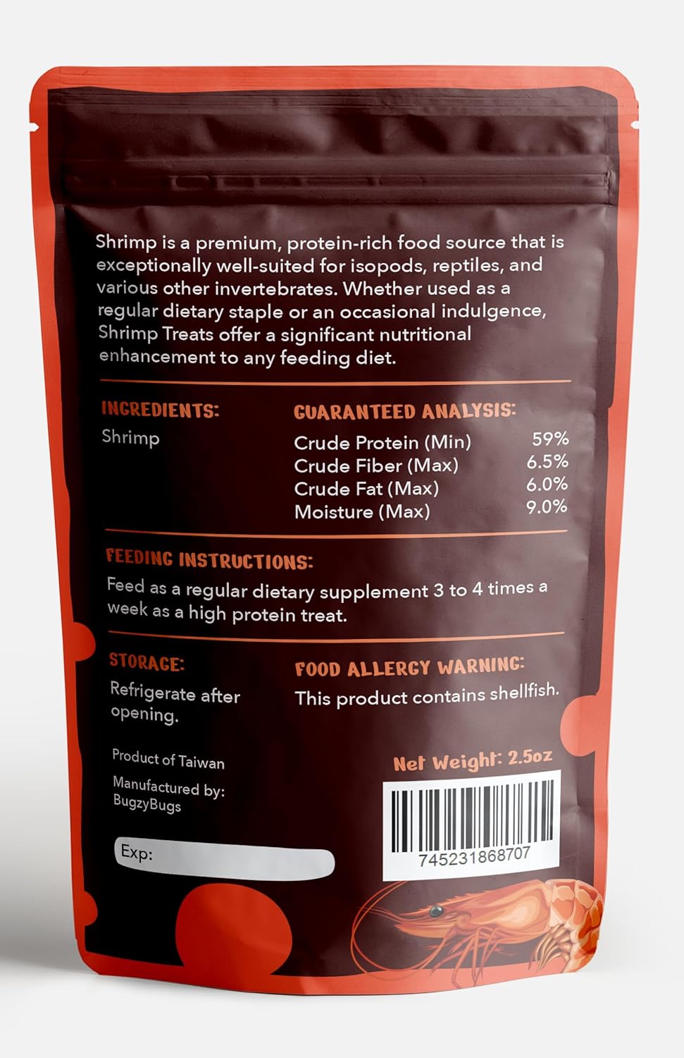 Isoblend Premium Isopod Food Bundle Vegetable Dry Blend and Shrimp Treat Protein Rich Food Source