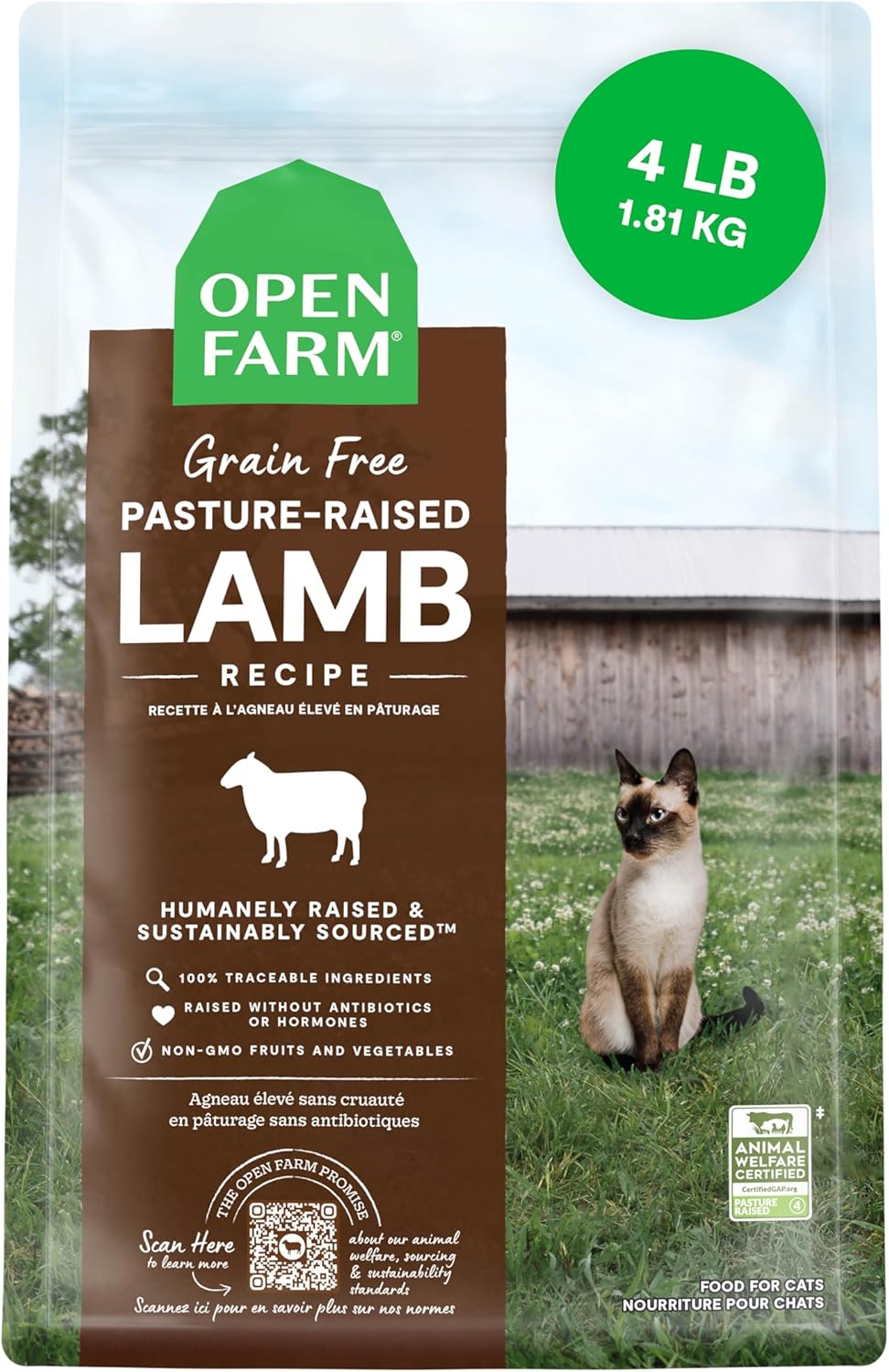 Open Farm, Grain Free Dry Cat Food, High-Protein Kibble for a Complete & Balanced Diet, Non-GMO
